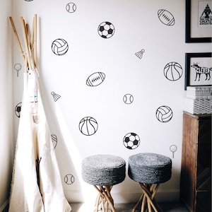 Sports Wall Decals / Removable Decals / Kids Room Decor / Nursery Stickers /