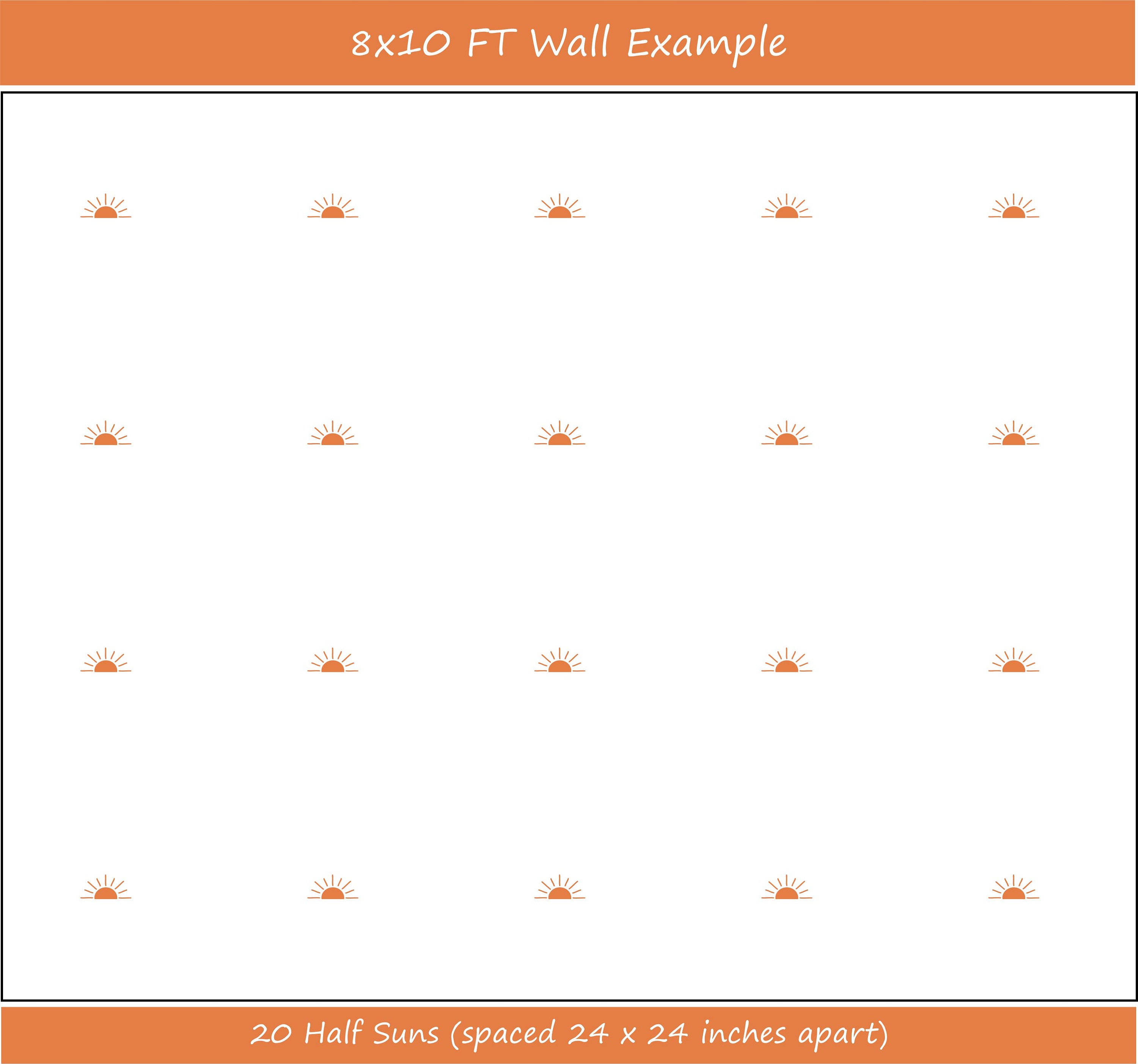 Half Sun Wall Decals Modern Wall Art Nursery Décor Boho Etsy