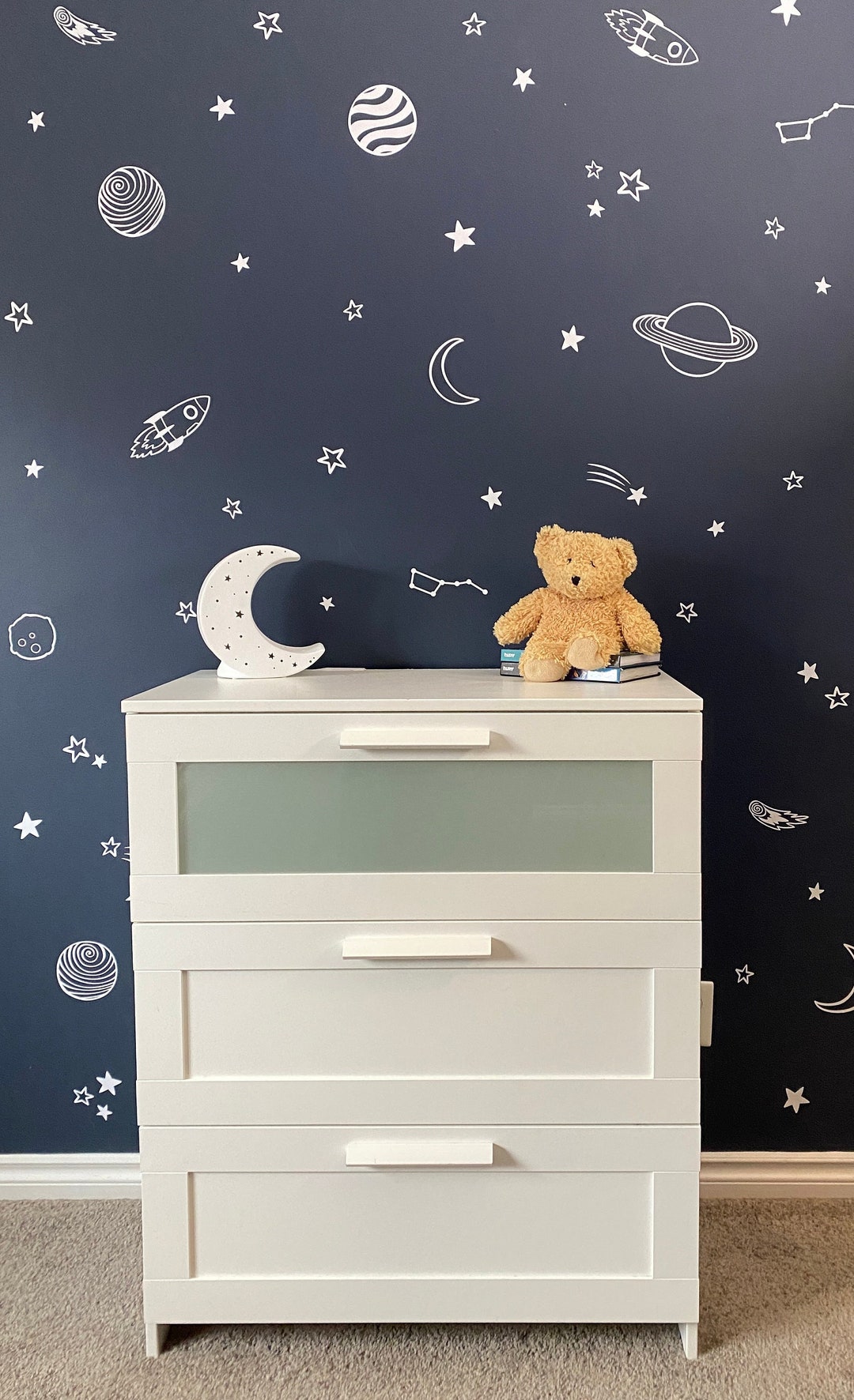 Space Wall Decals / Stars, Shooting Stars /rocket Wall Stickers / Nursery Decor / Kids
