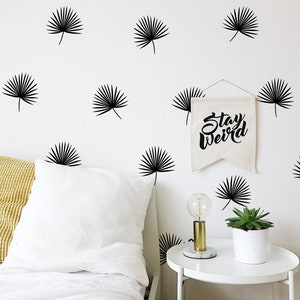 Fan Palm Leaves Wall Decals / Palm Leaves / Modern Wall Décor / Nursery Decor / Foliage Wall Stickers / Removable Vinyl Decals