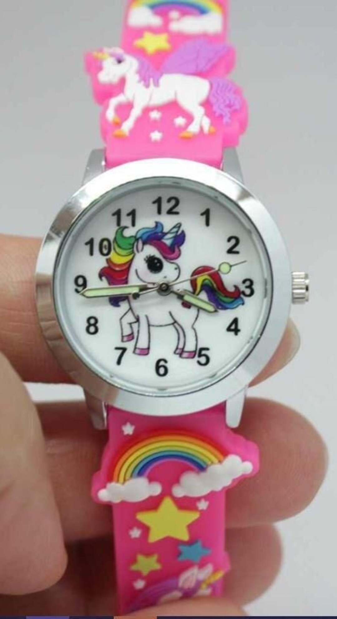 Rainbow Unicorn Small Kids Girls Unicorn Time Teacher Watch