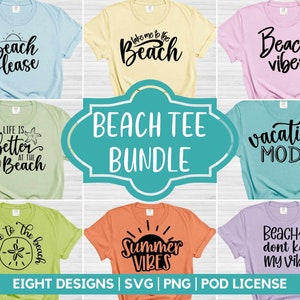Beach Tshirt Designs, Beach SVG Bundle, Beach mug designs, Beach quotes digital download, beach clipart, beach commercial use