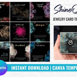 Jewelry Card Design Template, Digital Download for Print on Demand