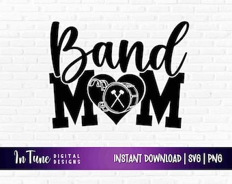 Band Mom Bass Drum svg cut file for cricut Percussion Marching Band png design for shirt Drum Line Corps Rhythm Section