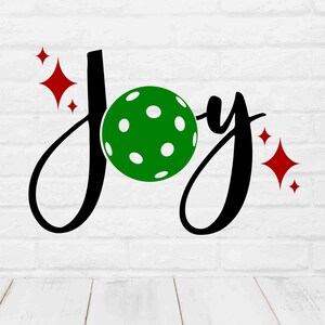 Pickleball navideño svg, Pickleball con alegría svg, diseño navideño de Pickleball para adornos, tarjeta navideña para Pickleball, clipart de navidad