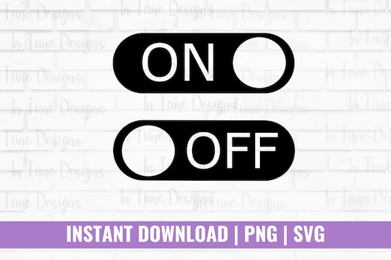 On off Switch Svg on off Toggle Svg Power Button Svg. on off | Etsy