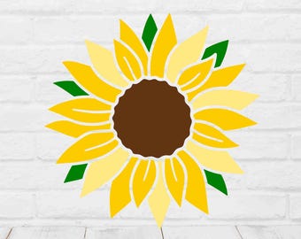 Solros SVG, Blommig SVG-klippfil för Cricut och Silhouette, Höstblomma png