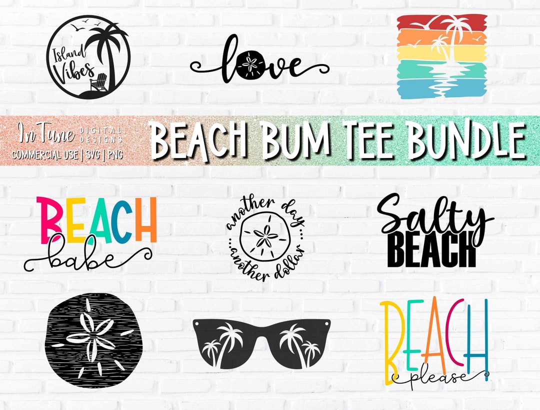 Beach Svg Bundle for Shirt, Summer Svg File for Cricut, Beach Clipart ...