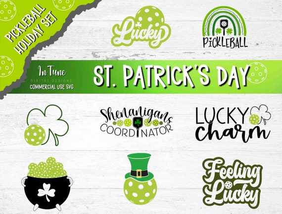 Pickleball SVG Bundle, St Patricks Day SVG, Pickleball Gifts for Couples, Pickleball Decals, Pickleball Tshirt Ideas, Pickleball png