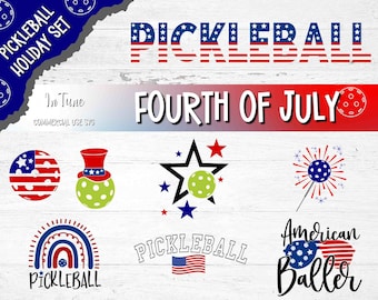 Pickleball svg Bundle, Patriotic Pickleball svg, Fourth of July svg, Independence Day svg, 4th of July pickleball png, July 4 Pickleball svg