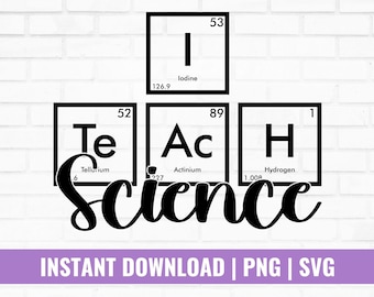 Insegnante di scienze in formato SVG, Scienza in formato Svg, Maglietta per insegnante di scienze, Regali scientifici, Camicie scientifiche, Donne nella scienza, Elementi scientifici in formato Svg, file in formato SVG
