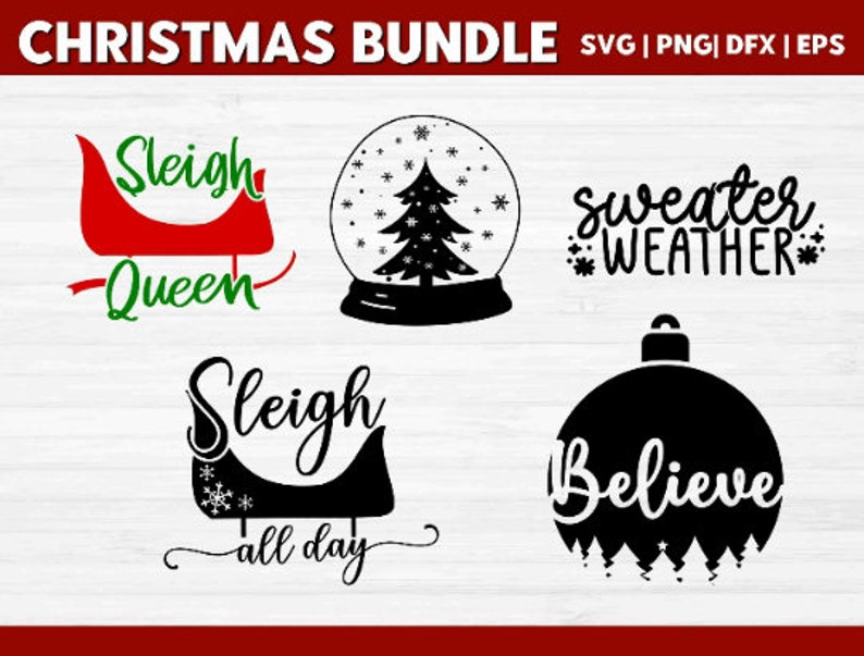 Christmas Svg Bundle for Cricut Holiday Svg for Winter Clipart for ...