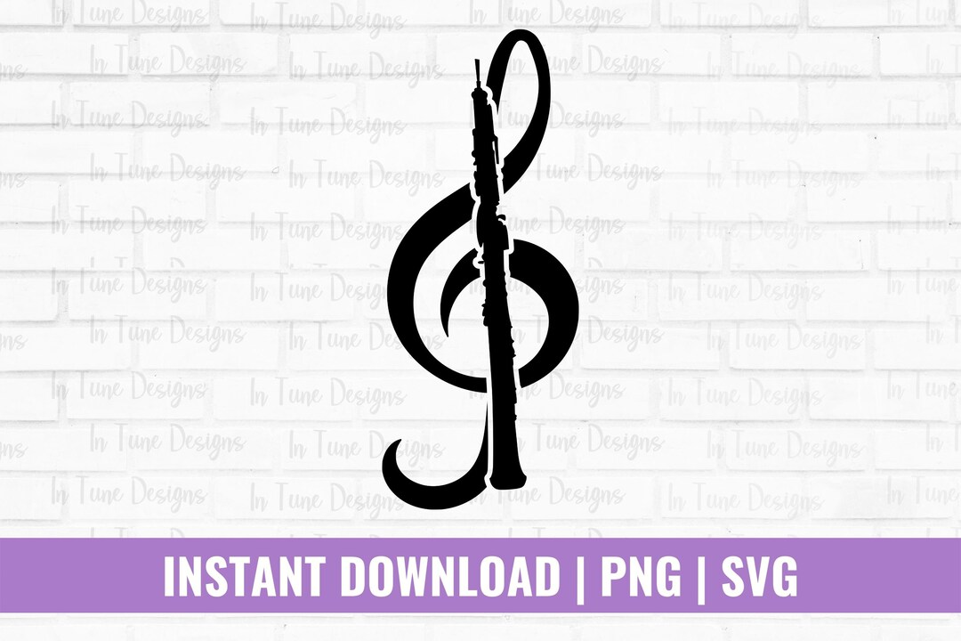 Oboe Svg, Music Svg, Musician Gifts, Oboe Player Gift, Treble Clef Svg