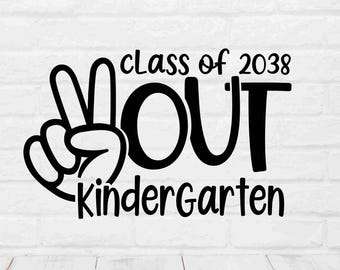 Peace Out Kindergarten Svg, Last Day of School PNG, Kindergarten Graduation SVG, end of school svg, Cut Files for Cricut, schools out svg