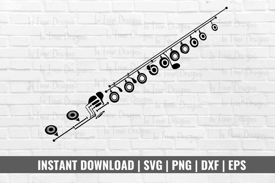 Flute Design for Shirt Flute Svg for Cricut Flute Keywork Etsy