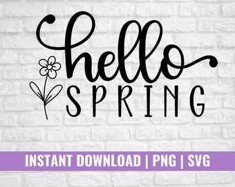春の svg、こんにちは春の SVG | 春の svg | 春の T シャツ デザイン | 春のギフト、春の T シャツ、春のグラフィック T シャツ、春のシャツ