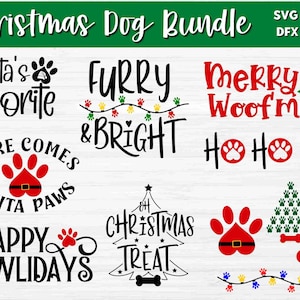 Funny Dog Quotes for Christmas, Dog bandana svg bundle, Holiday dog bandana designs, Dog ornament svg, Christmas gift for dog lovers