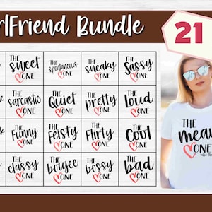 Girls trip SVG bundle, Friend svg, Funny bachelorette SVG, funny friend SVG, the boujee one svg, the sassy one svg, friend tshirt svg design