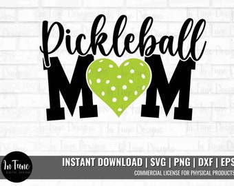 ピックルボール svg、ピックルボール ハート svg、ピックルボール ママ png、ピックルボール大好き svg、お母さんへのピックルボール ギフト、ピックルボール シャツ、ピックルボール デカール
