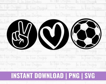 Soccer svg, Peace Love Soccer svg, Soccer Mom svg, Soccer Team Apparel, Gift for Soccer Player, Gift for Soccer Mom, svg cut file for cricut