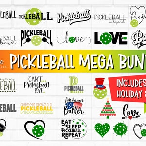 Pickleball svg design mega bundle for cricut Pickleball png Pickleball shirt design Commercial Use Pickleball heart clipart holiday designs