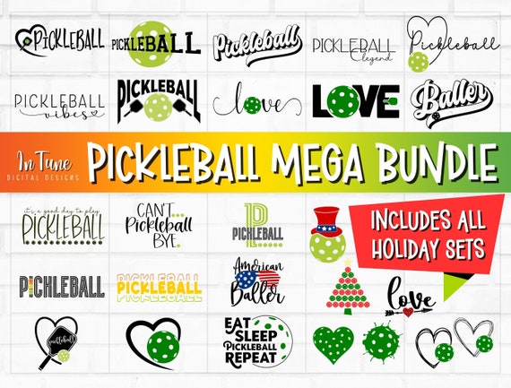 Pickleball svg design bundle for cricut Pickleball png Pickleball shirt Commercial Use Pickleball clipart holiday designs