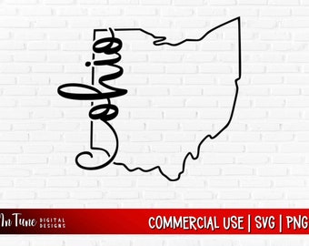 Ohio svg, Ohio State Outline svg, Diseño de camiseta de Ohio, Regalos de Ohio, Buckeye svg, Ohio State svg, Diseño del estado de Ohio, Imágenes prediseñadas de Ohio