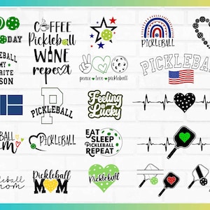 Pickleball svg design bundle for cricut Pickleball png sublimate design Pickleball shirt design Commercial Use Pickleball heart clipart
