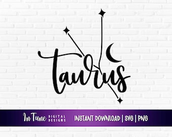 Taurus Zodiac symbol svg, Constellation svg, Horoscope Svg, Astrology Sign png, Celestial Symbol svg File For Cricut, Taurus png clip art