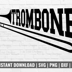 Trombone design for shirt, Trombone svg for cricut, Trombone logo, Trombone clip art, Trombone gifts, musician gift, trombone cut file