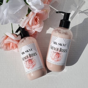 Body Lotion, French Rose Lotion, Hand and Body lotion, Paragon Free lotion, 8oz massage lotion, moisturizing lotion