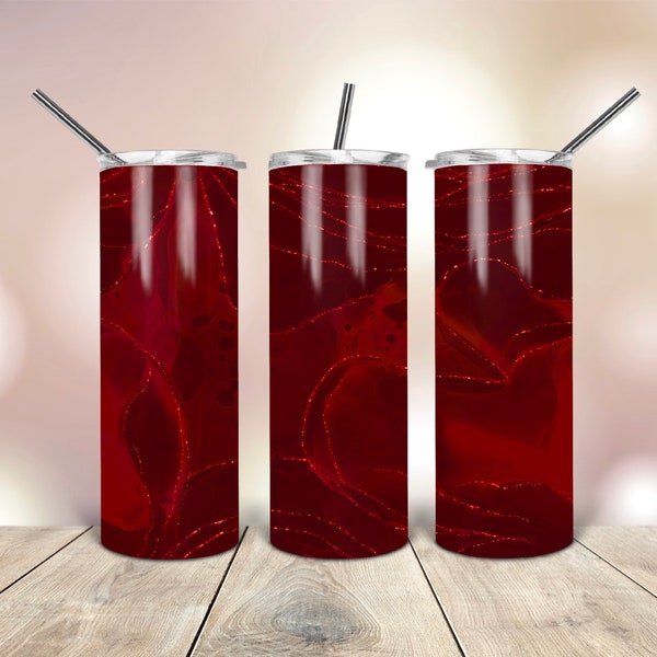 20 Oz skinny tumbler red alcohol ink wrap tapered straight template digital download sublimation graphics  instant download  sublimation