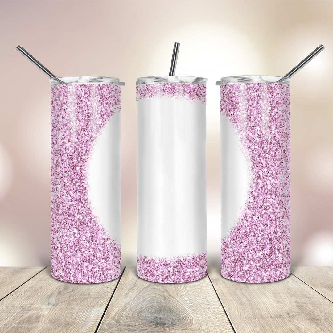 20 Oz Skinny Tumbler Png Pink Drop White Wrap Tapered Straight Template ...