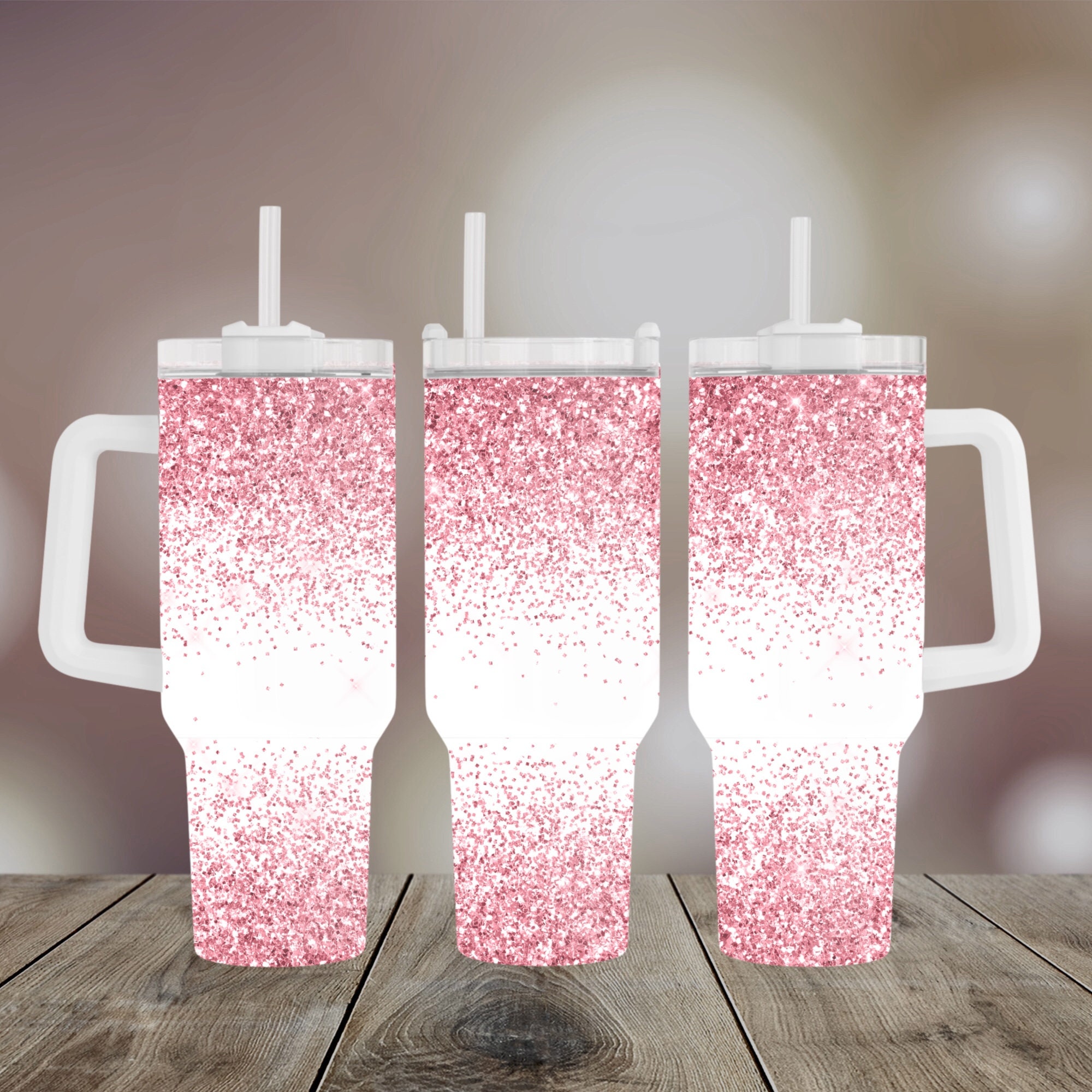 Sippin' Pretty Pink Tonal Checkered 40 oz Drink Tumbler With Lid And S –  Pink Lily
