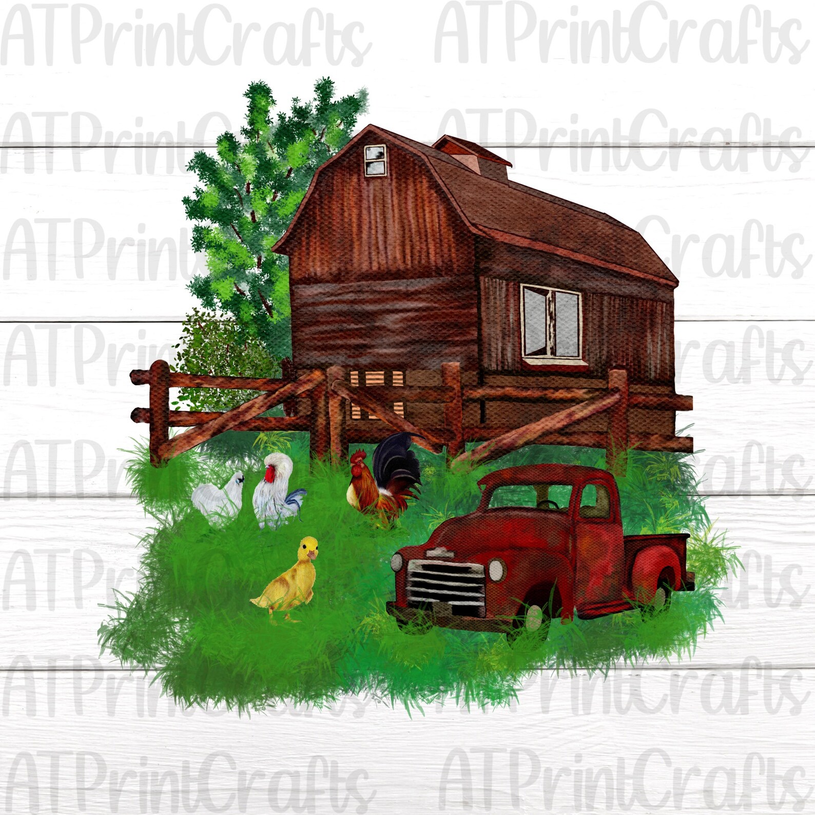 Country Scene Sublimation Design Digital Download Sublimation | Etsy