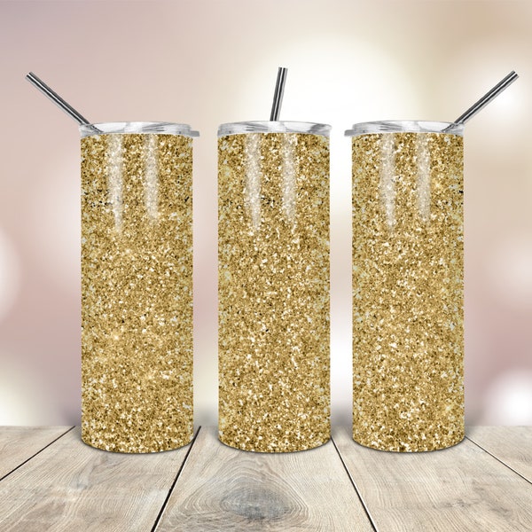 20 Oz skinny Tumbler Png Gold Glitter wrap tapered straight template digital download sublimation graphics  instant download  sublimation