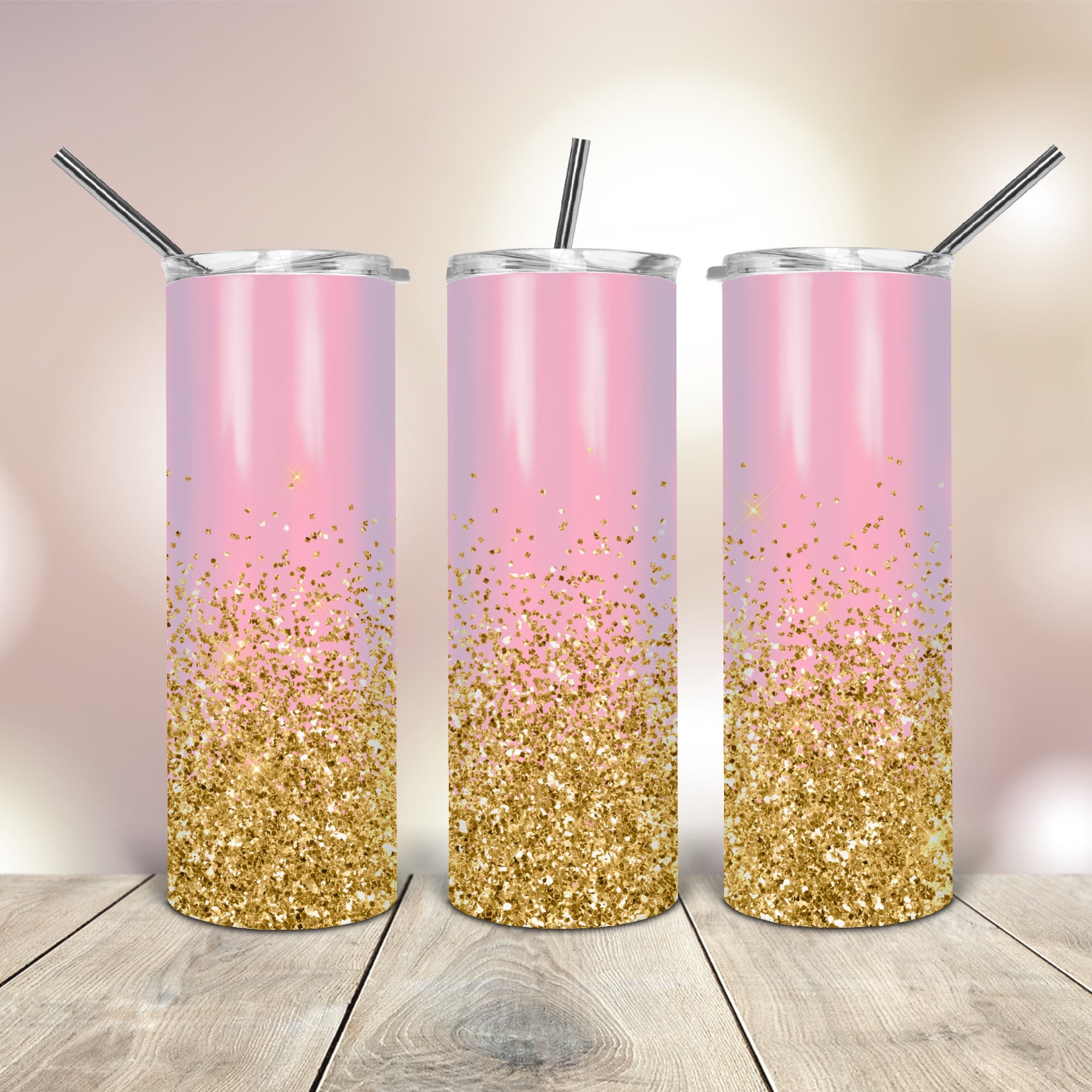 LV White and Pink PNG Tumbler Wrap – Glitter N Glitz Designs