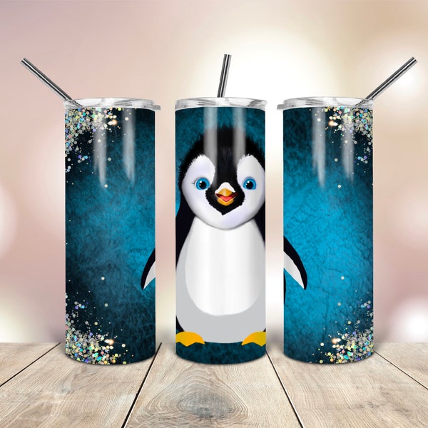 20 Oz skinny tumbler png penguin wrap tapered straight template digital download sublimation graphics  instant download  sublimation