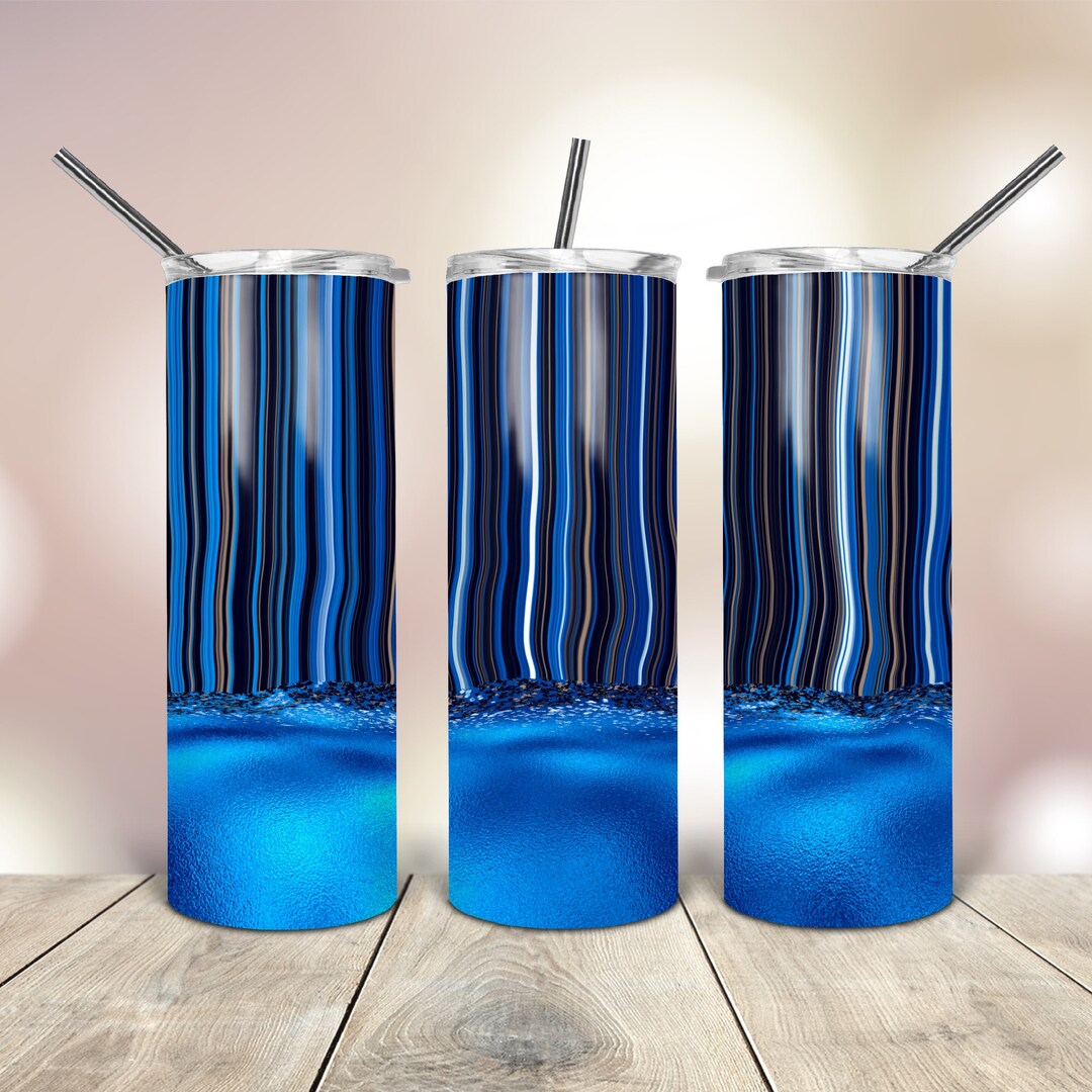 20 Oz Skinny Tumbler Png Blue Alcohol Ink Wrap Tapered Straight ...