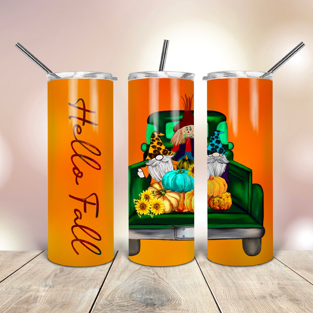 20 Oz Skinny Tumbler Png Hallo Fall Wrap Tapered Straight Template ...
