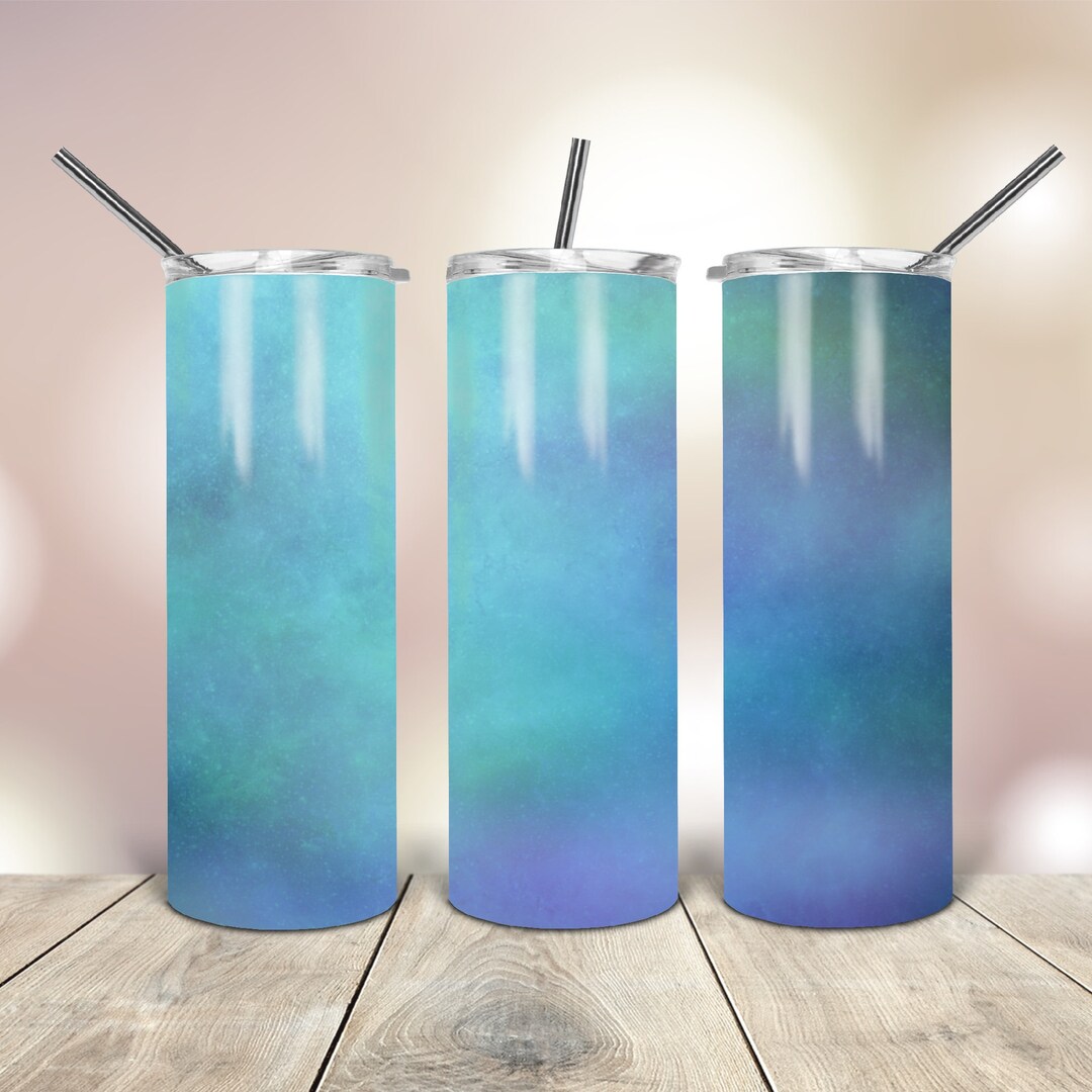 20 Oz Skinny Tumbler Multicolored Blue Wrap Tapered Straight Template ...