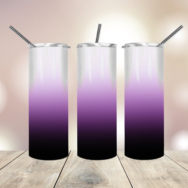 20 Oz skinny Tumbler Ombre Purple White wrap tapered straight template digital download sublimation graphics  instant download  sublimation