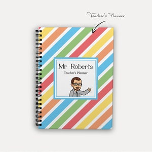 Lesson planner,  Teacher planner,  teacher gifts, happy planner - Design Rainbow Track