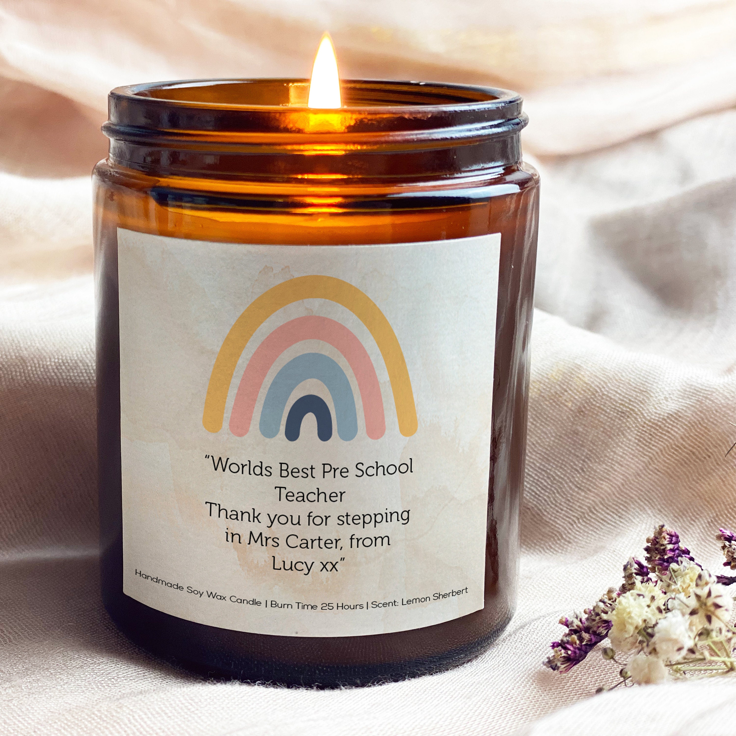 Gift for teacher candle soy wax candle scented candle -  Portugal