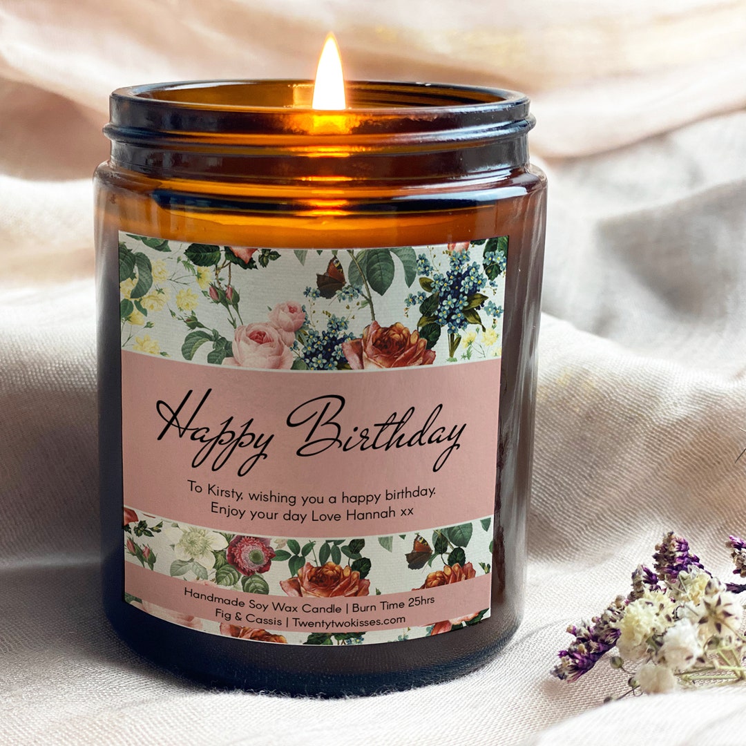 Birthday Candle, Personalised Birthday Gift, Candle Gift, Scented