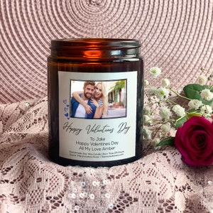 TRIENCY Personalized Love Candle Our First Valentine's Day Together Scented  Candle 9 Oz Customized Valentine Gift Custom Candles Favors Gifts for