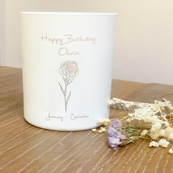 birth flower candles