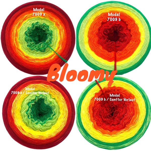 Bloomy 7009  -Bobbel mit Farbverlauf - 3, 4 oder 5 Fäden, auch als Pullover- oder Decken Set