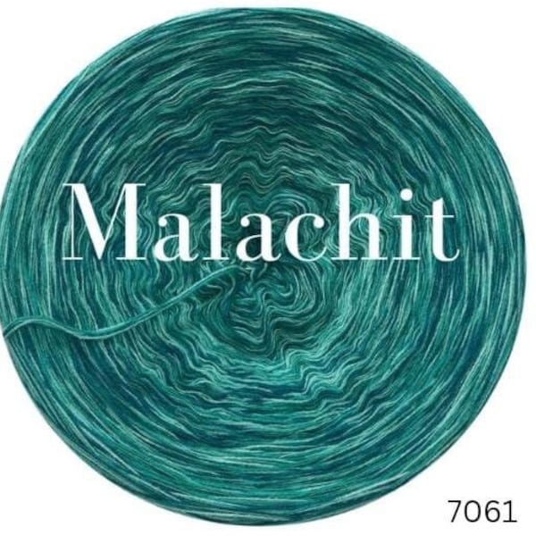 Malachit - 7061 Modal Bobbel Meliert (alle Fäden laufen nebeneinander durch den kompletten Bobbel)