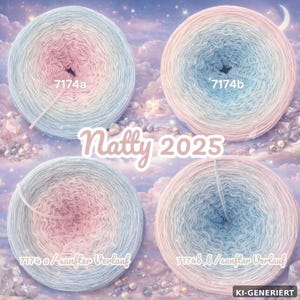 Natty 2025 - 7174 - Set di pompon, pullover o coperta con sfumatura di colore - 3, 4 o 5 fili